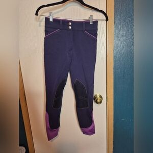 ☀️🌧dover saddlery Kids Purple Riding Pants